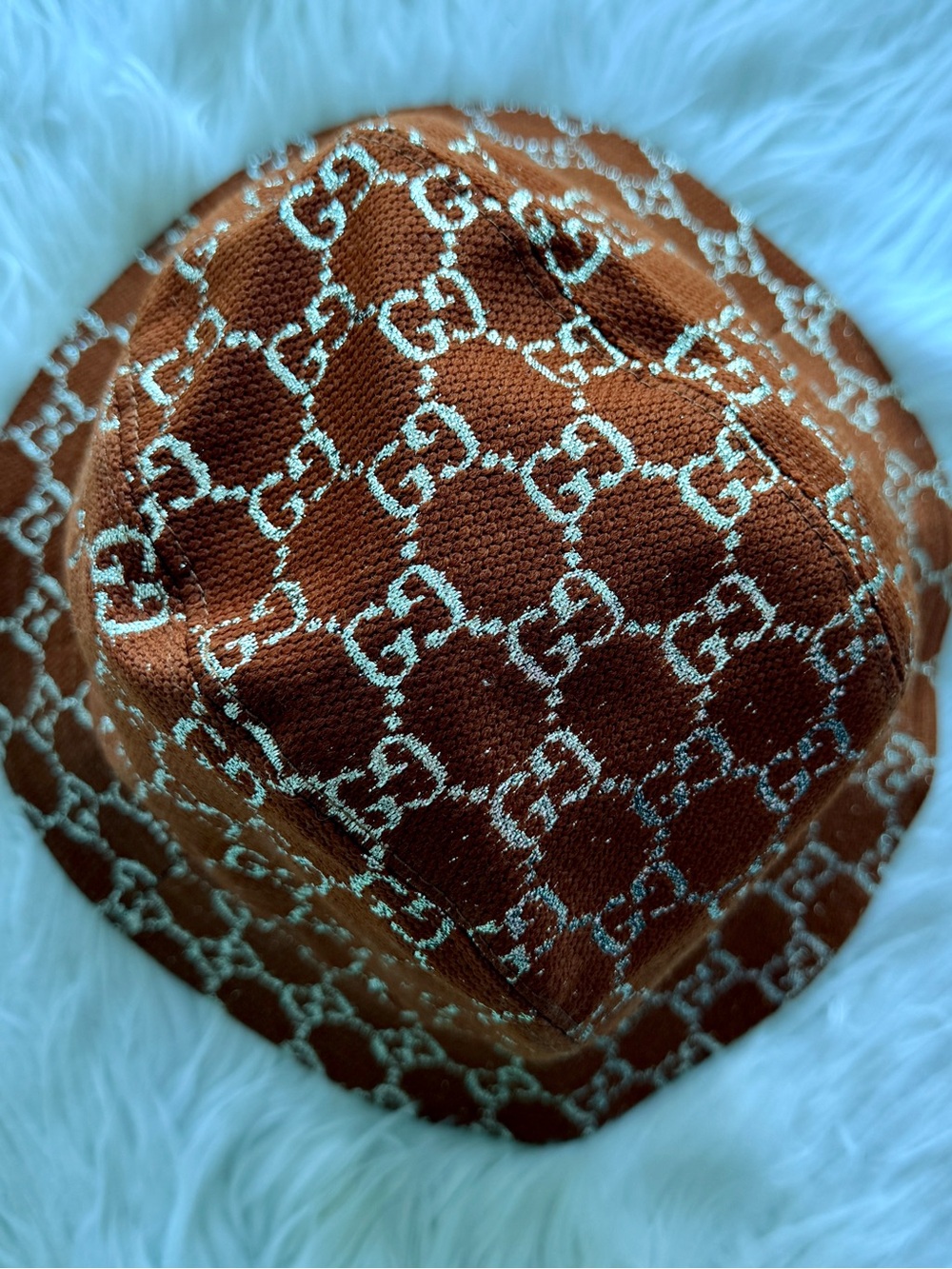 Gucci Brown GG Jacquard Bucket Hat